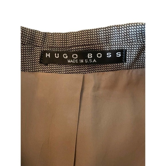 HUGO BOSS MEN’s Sport Coat Blazer 2 Button Brown Wool 44R Fully Lined - Picture 4 of 11